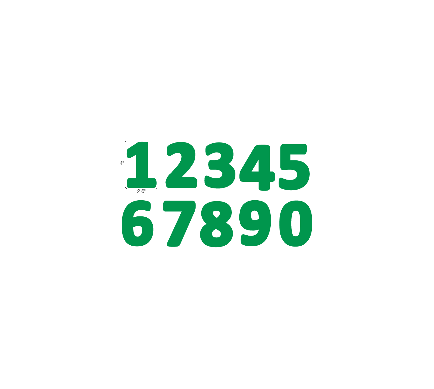 Numbers Full Set- Durable Matte Laminated Vinyl