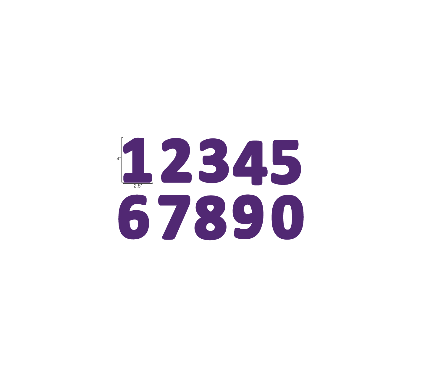 Numbers Full Set- Durable Matte Laminated Vinyl