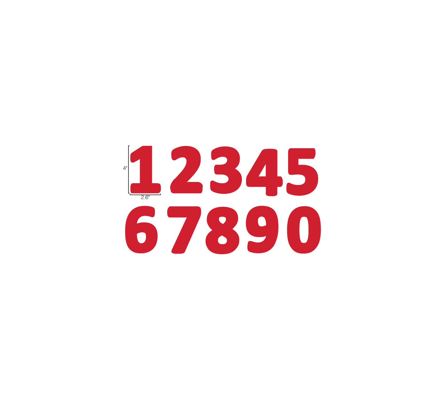 Numbers Full Set- Durable Matte Laminated Vinyl