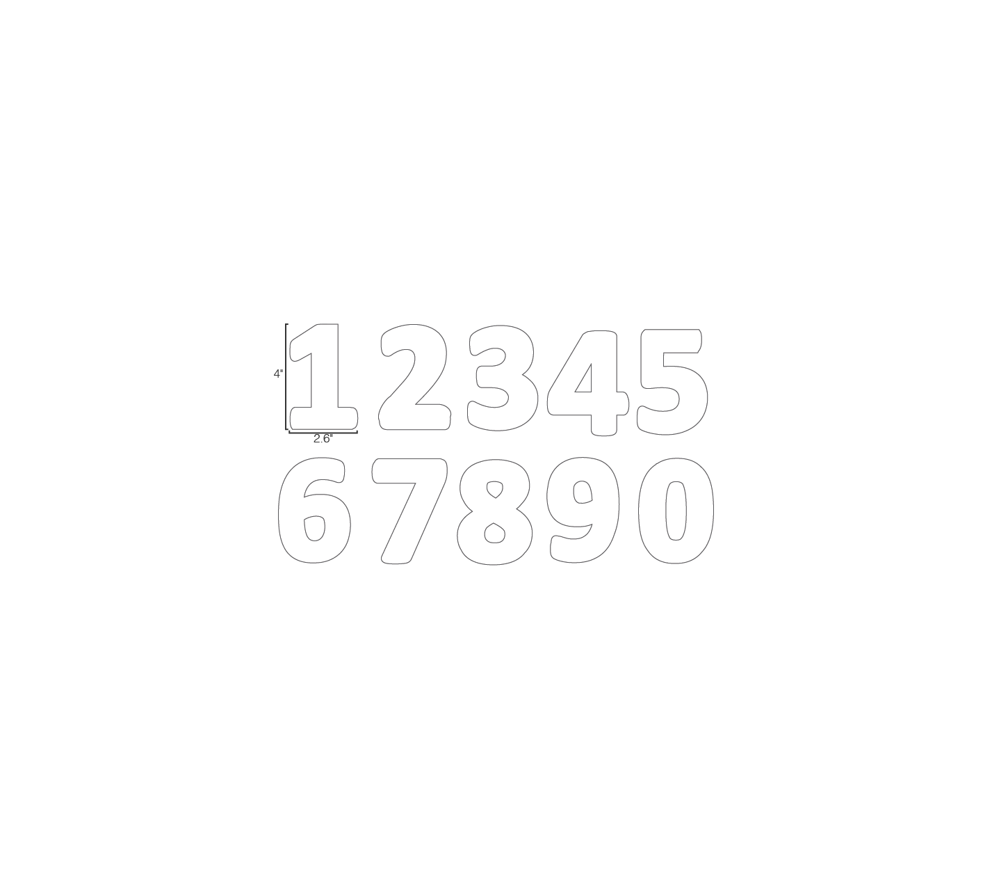 Numbers Full Set- Durable Matte Laminated Vinyl