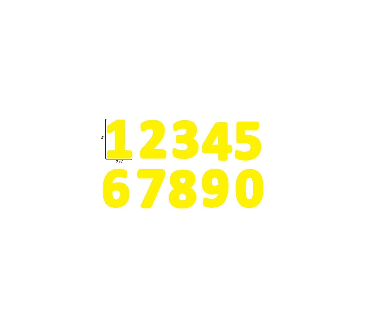 Numbers Full Set- Durable Matte Laminated Vinyl