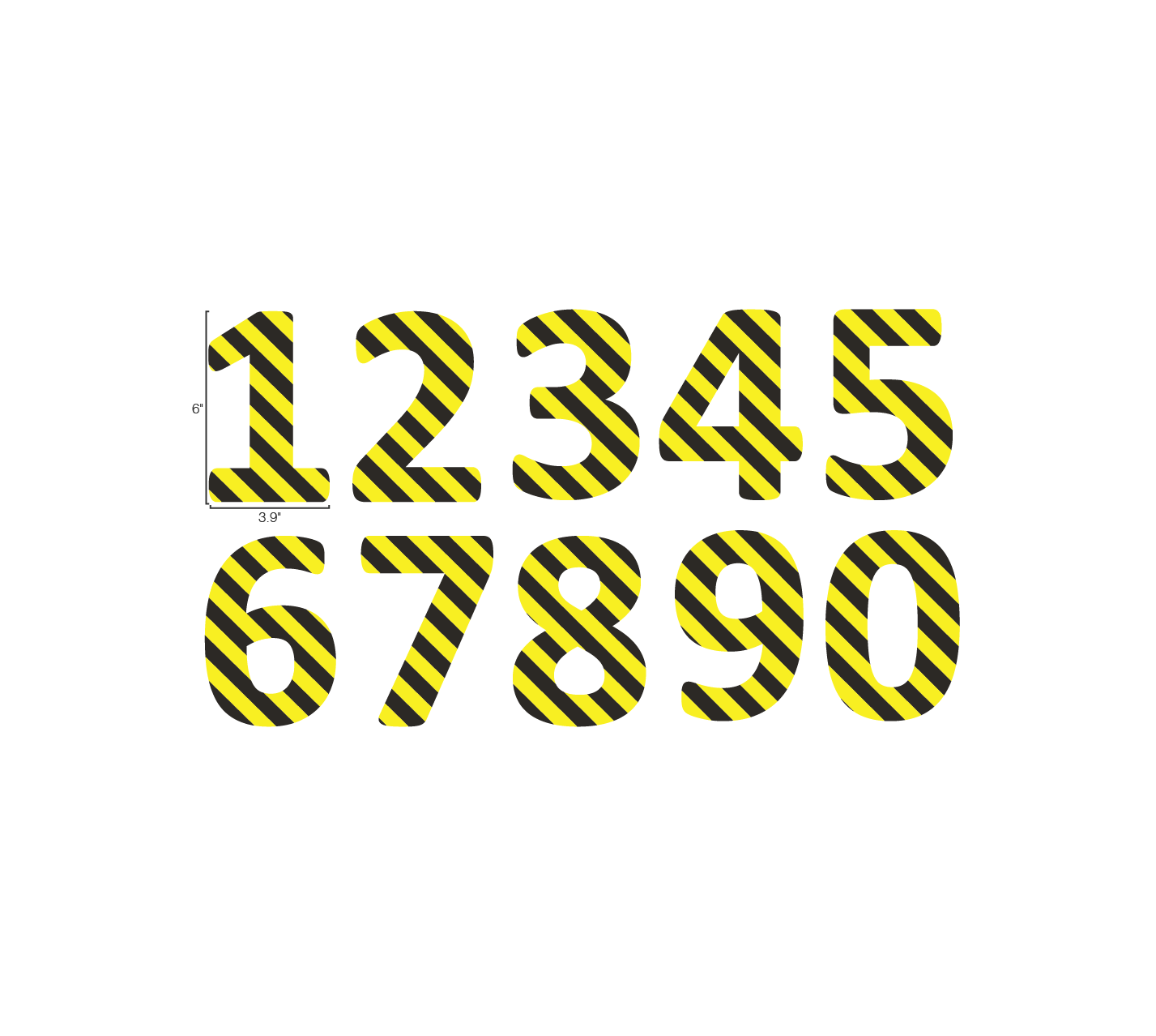 Numbers Full Set- Durable Matte Laminated Vinyl