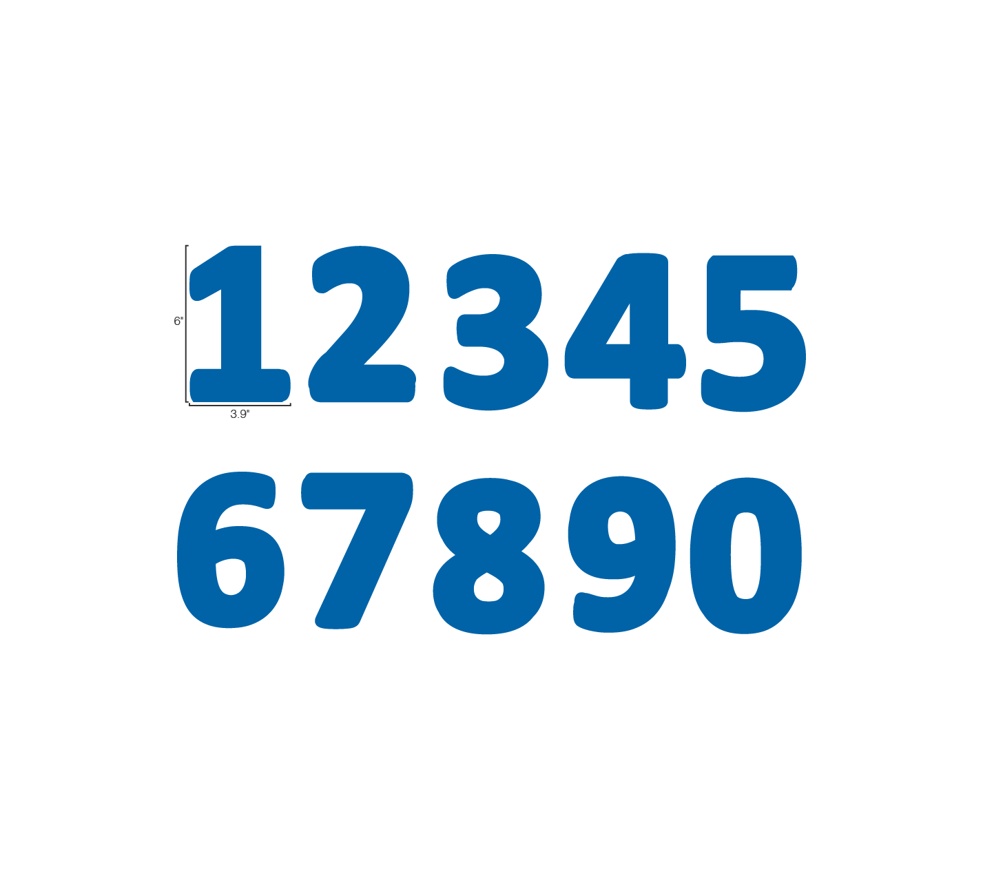 Numbers Full Set- Durable Matte Laminated Vinyl