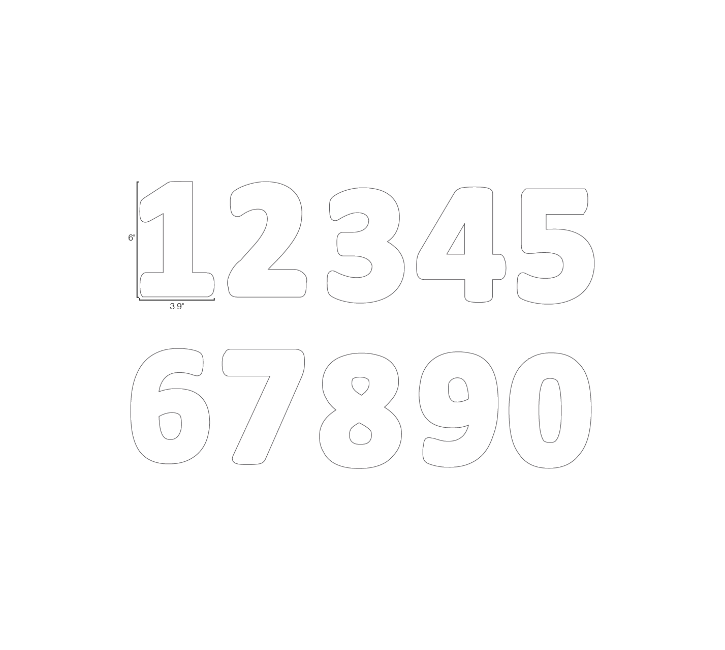 Numbers Full Set- Durable Matte Laminated Vinyl