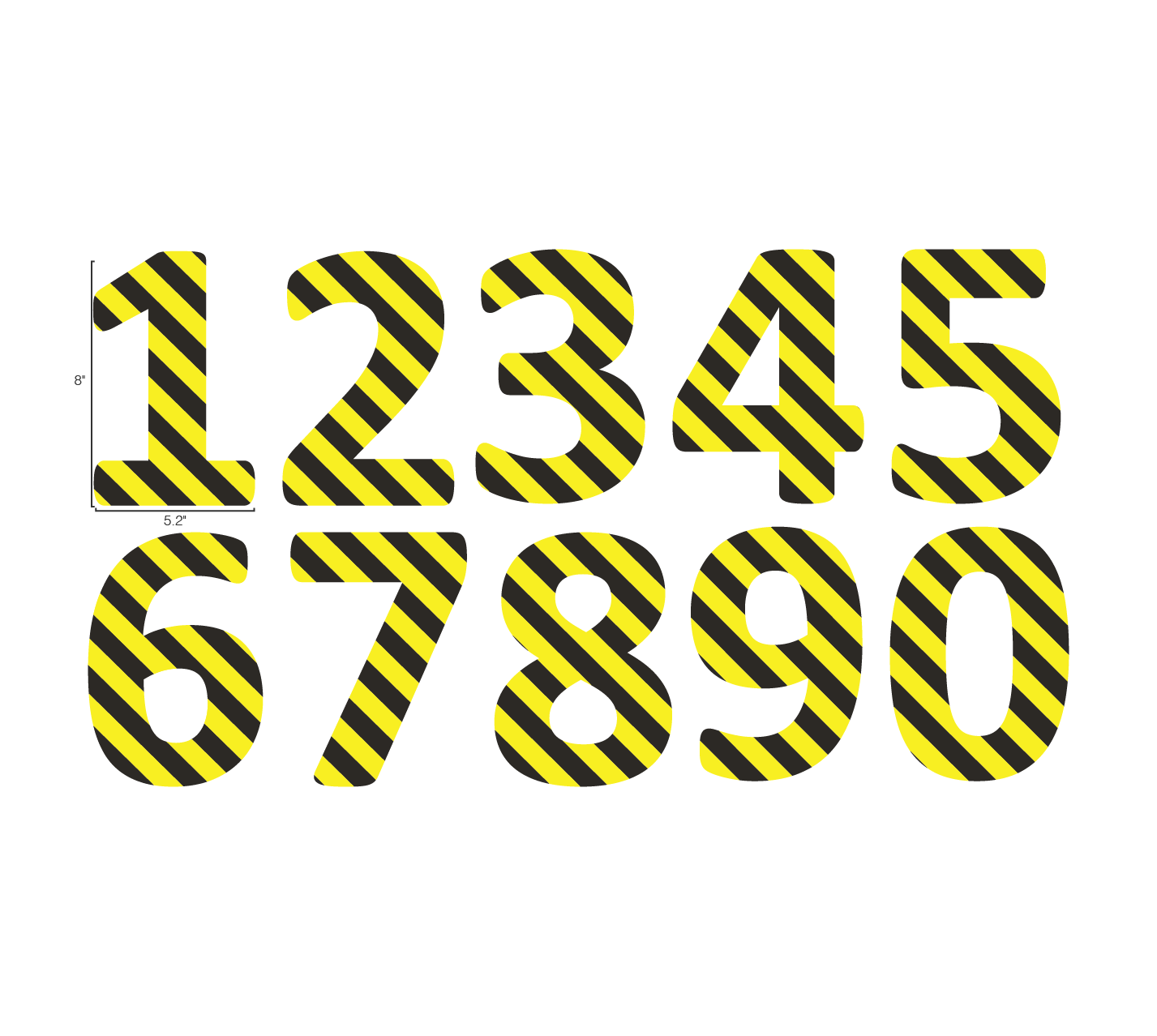 Numbers Full Set- Durable Matte Laminated Vinyl