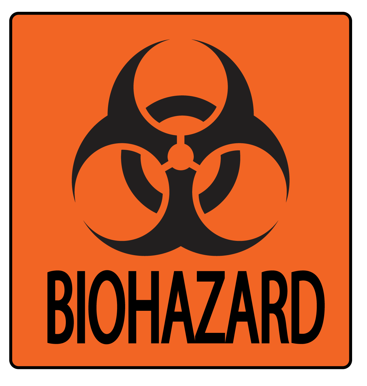 "Biohazard" Durable Matte Laminated Vinyl Floor Sign- Various Sizes Available