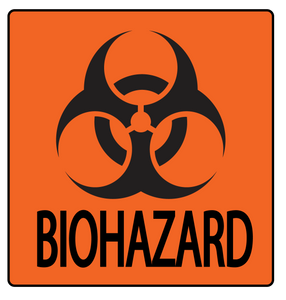 "Biohazard" Durable Matte Laminated Vinyl Floor Sign- Various Sizes Available
