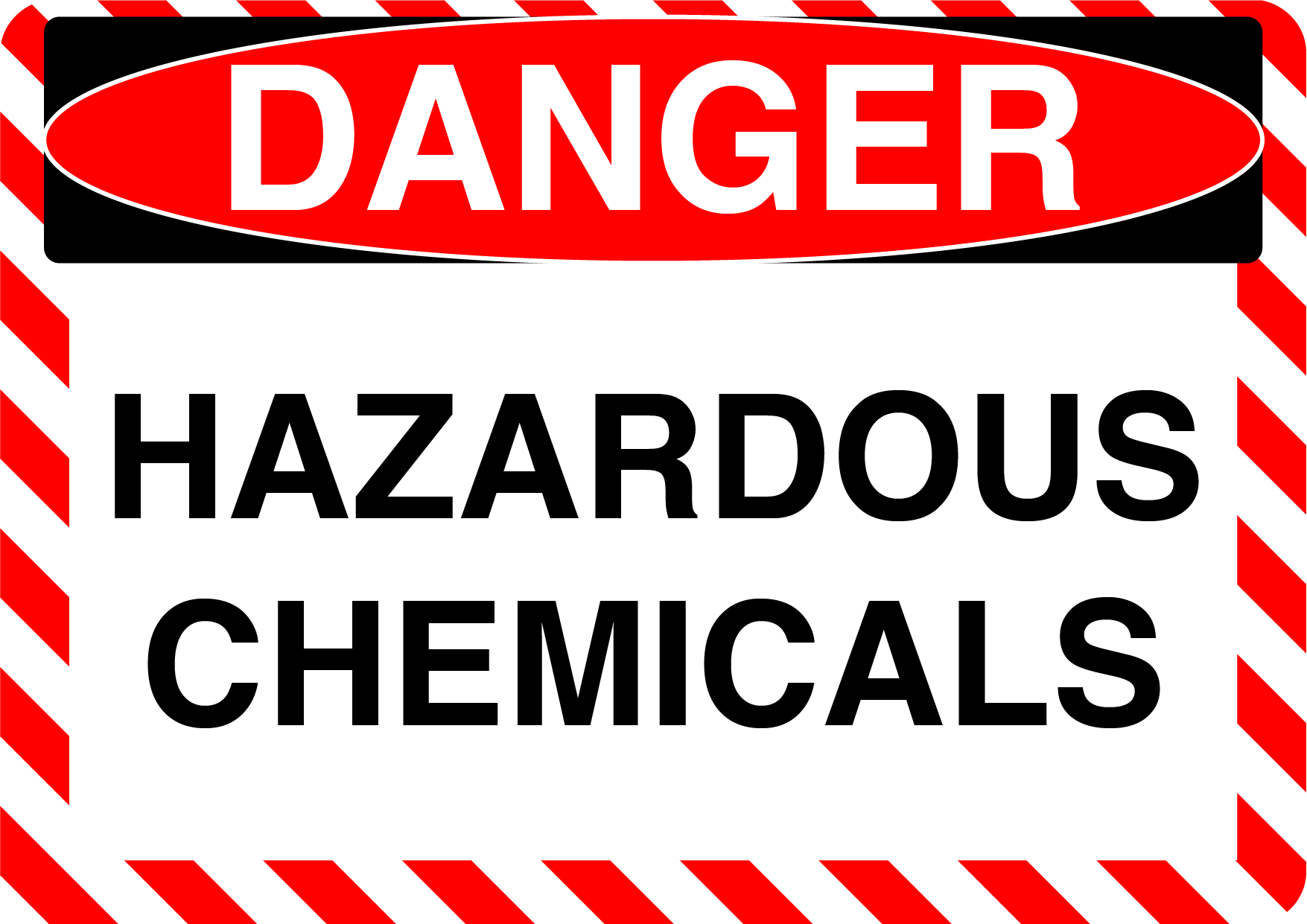 Danger "Hazardous Chemicals" Version 2, Durable Matte Laminated Vinyl Floor Sign- Various Sizes Available