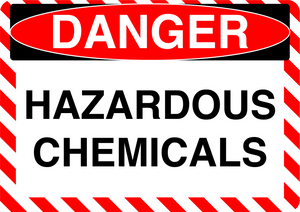 Danger "Hazardous Chemicals" Version 2, Durable Matte Laminated Vinyl Floor Sign- Various Sizes Available