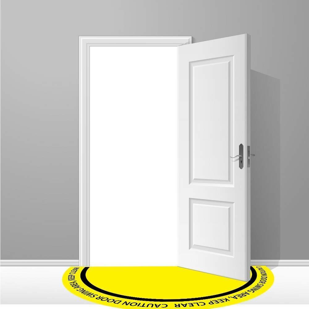 "COVID-19 Testing Area" Full Open Door Swing- Durable Matte Laminated Vinyl Floor Sign