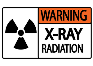 "Warning, X-Ray Radiation" Durable Matte Laminated Vinyl Floor Sign- Various Sizes Available