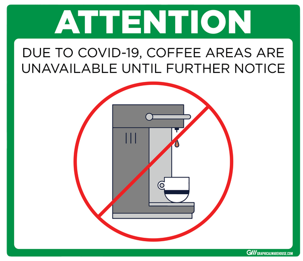 "Coffee Station Closed" Adhesive Durable Vinyl Decal- Various Sizes/Colors Available