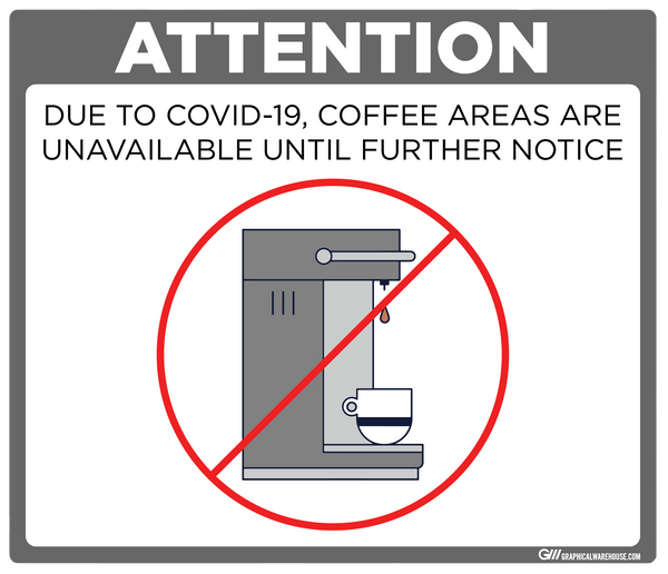 "Coffee Station Closed" Adhesive Durable Vinyl Decal- Various Sizes/Colors Available