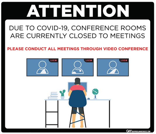 "Conference Room Closed" Adhesive Durable Vinyl Decal- Various Sizes/Colors Available