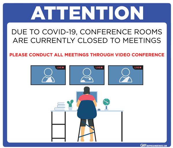 "Conference Room Closed" Adhesive Durable Vinyl Decal- Various Sizes/Colors Available