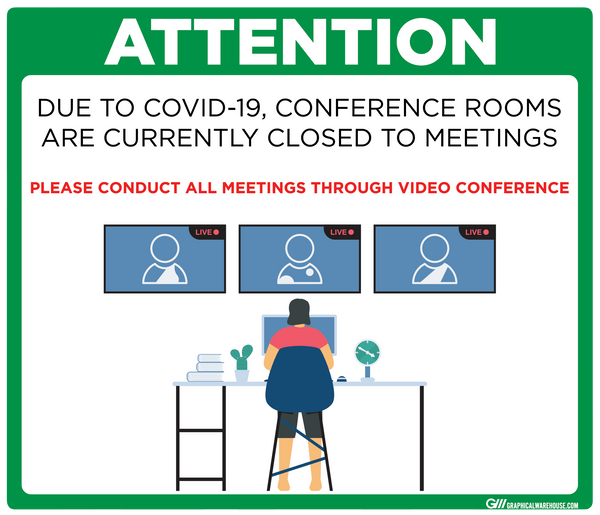 "Conference Room Closed" Adhesive Durable Vinyl Decal- Various Sizes/Colors Available