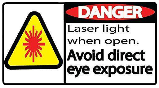 Danger "Laser Light, Avoid Eye Exposure" Durable Matte Laminated Vinyl Floor Sign- Various Sizes Available