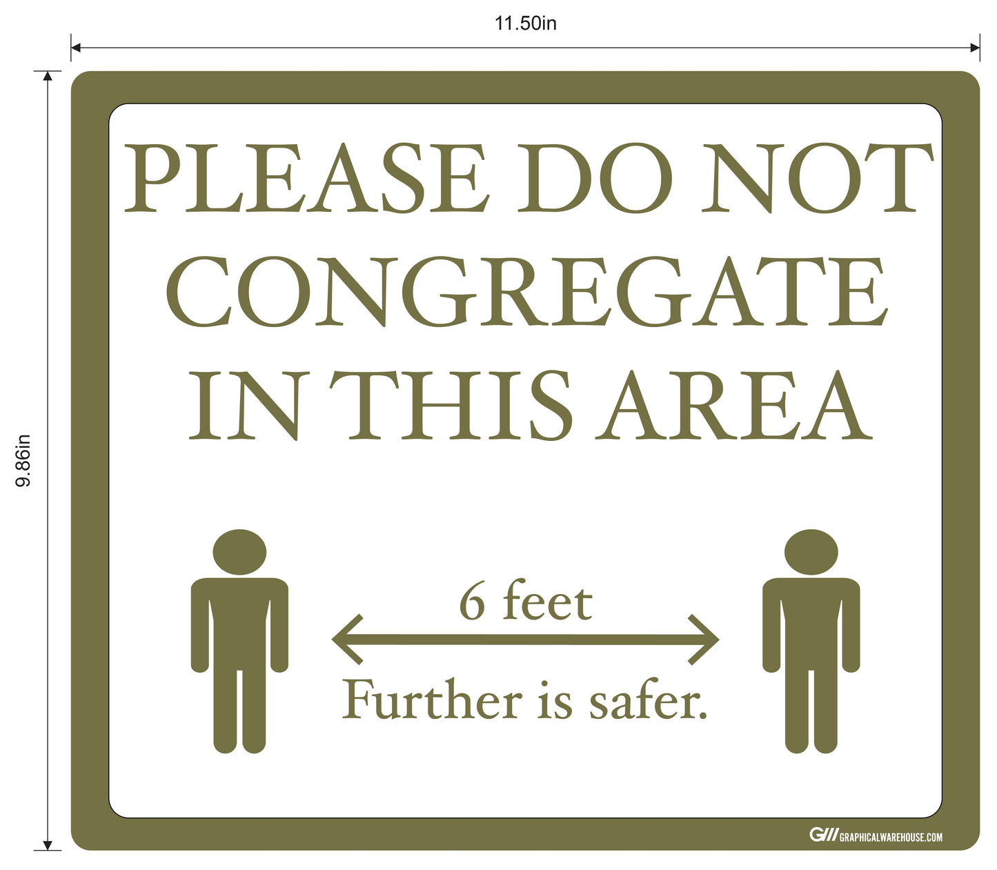 "Please Do Not Congregate At Host Stand" Adhesive Durable Vinyl Decal- Various Sizes Available