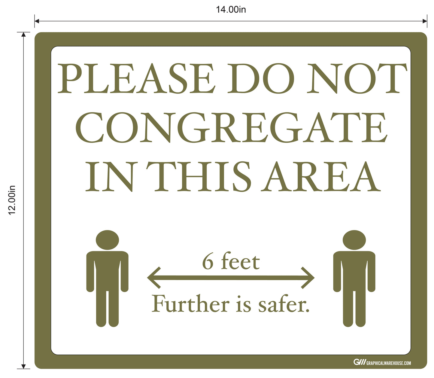 "Please Do Not Congregate At Host Stand" Adhesive Durable Vinyl Decal- Various Sizes Available