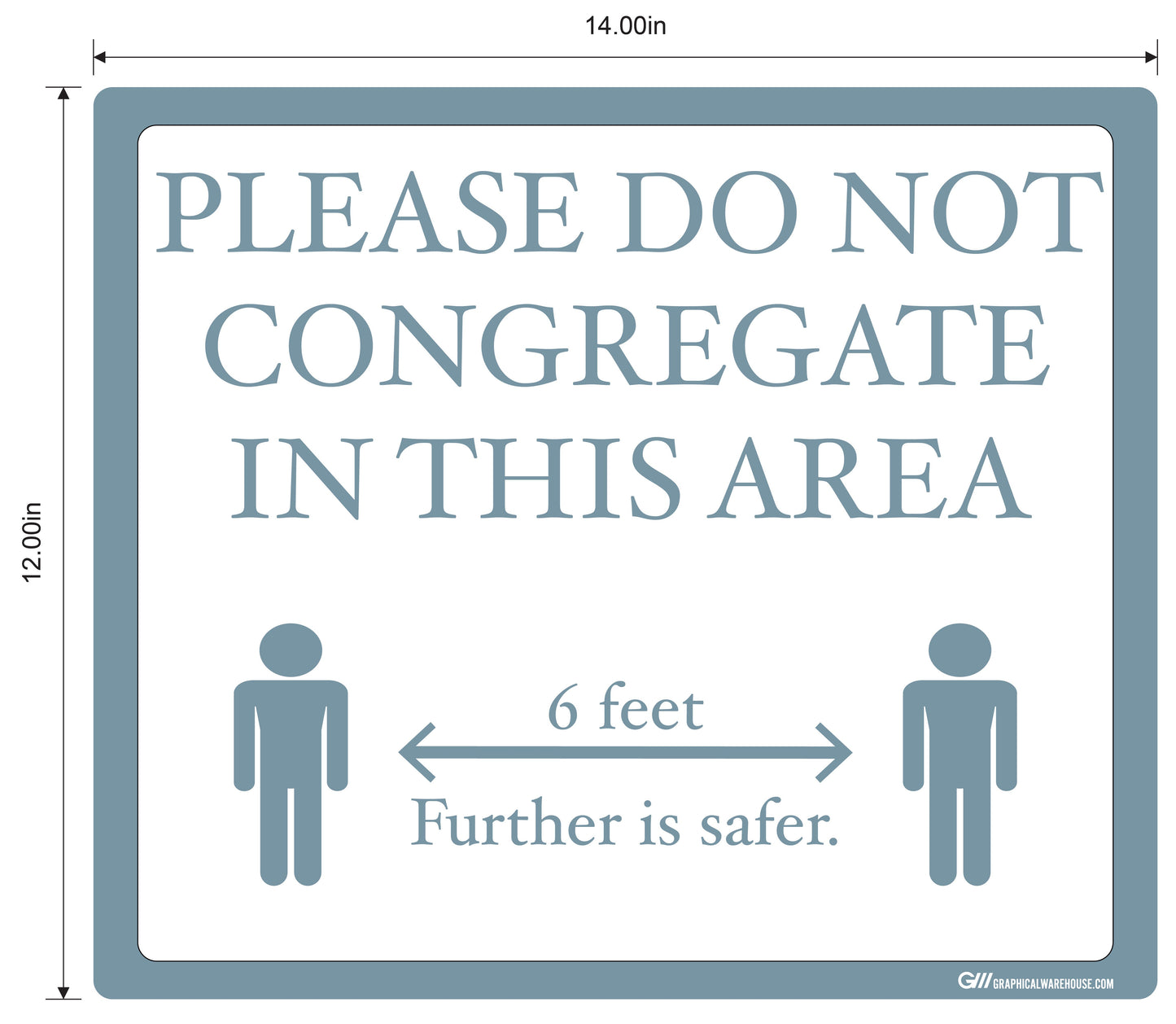 "Please Do Not Congregate At Host Stand" Adhesive Durable Vinyl Decal- Various Sizes Available