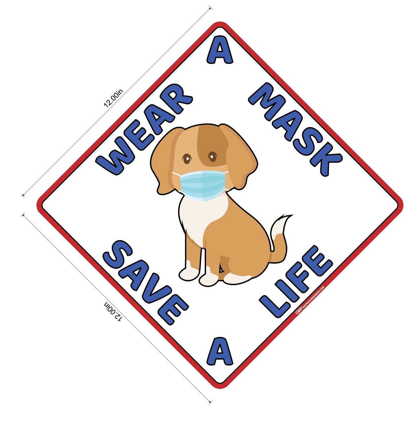 "Wear A Mask, Save A Life" Cat, Dog- Adhesive Durable Vinyl Decal- Various Sizes/Designs Available