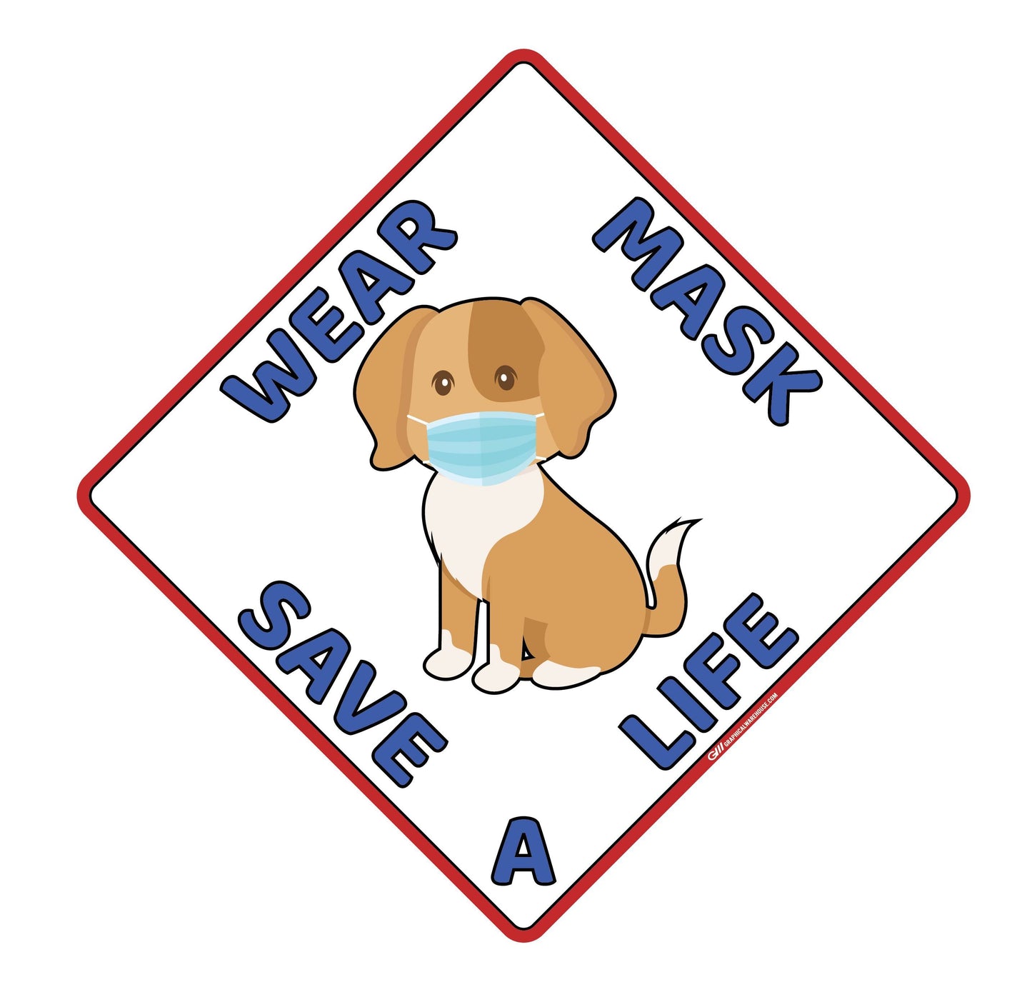 "Wear A Mask, Save A Life" Cat, Dog- Adhesive Durable Vinyl Decal- Various Sizes/Designs Available