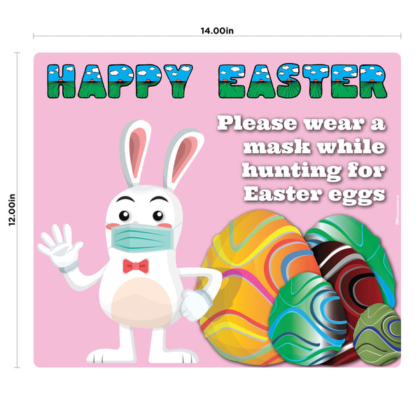 "Easter, Please Wear a Mask" Adhesive Durable Vinyl Decal- Various Sizes Available