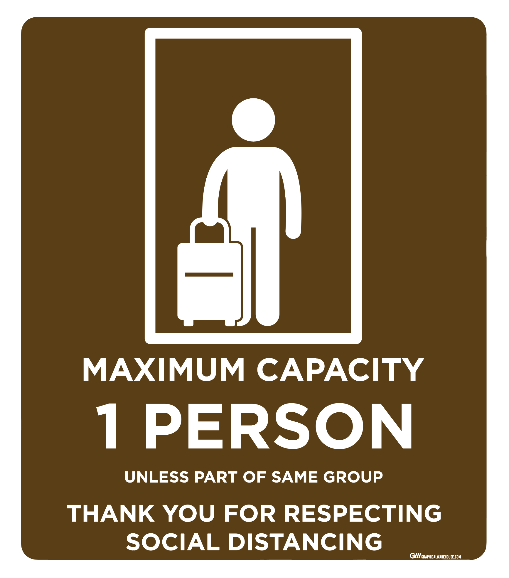 Maximum Capacity Elevator Sign