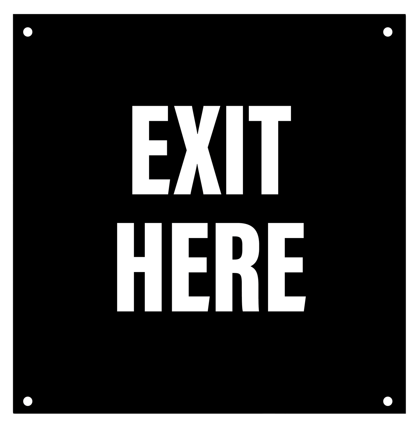 "Exit Here"- Durable Laminated 10 mm Coroplast- 24"