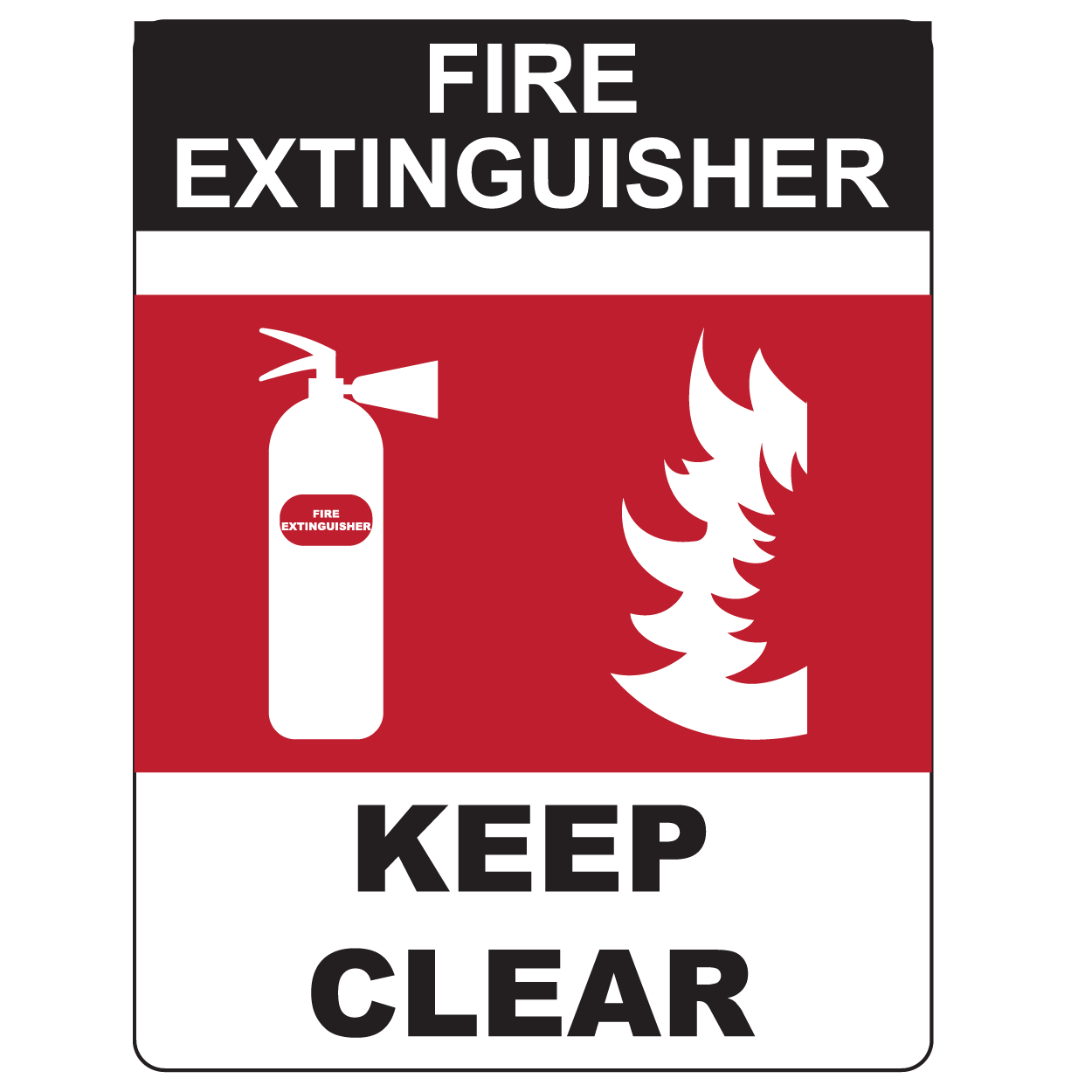 Fire Extinguisher, Keep Clear - Graphical Warehouse