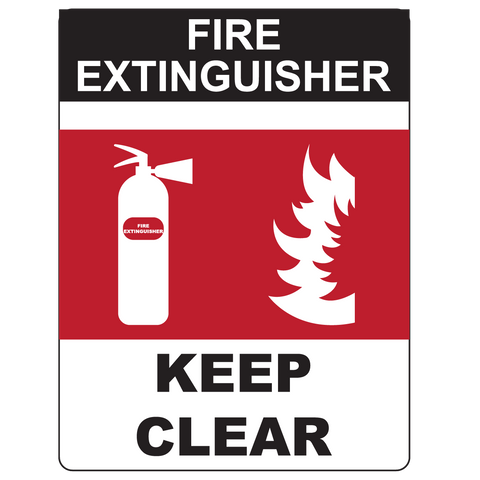 Fire Extinguisher, Keep Clear - Graphical Warehouse