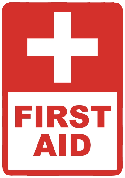 "First Aid" Laminated Aluminum 3-Way Sign