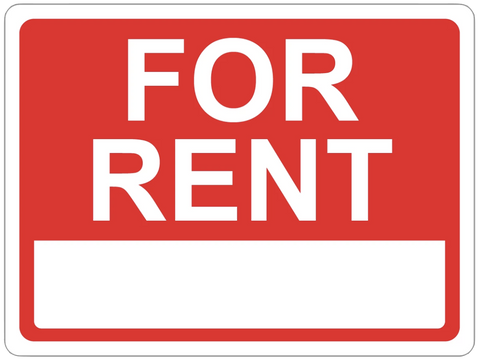 "For Rent" Reflective Coroplast Sign