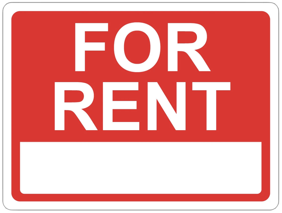 "For Rent" Laminated Aluminum Sign