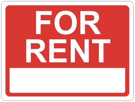 "For Rent" Laminated Aluminum 2-Way Sign