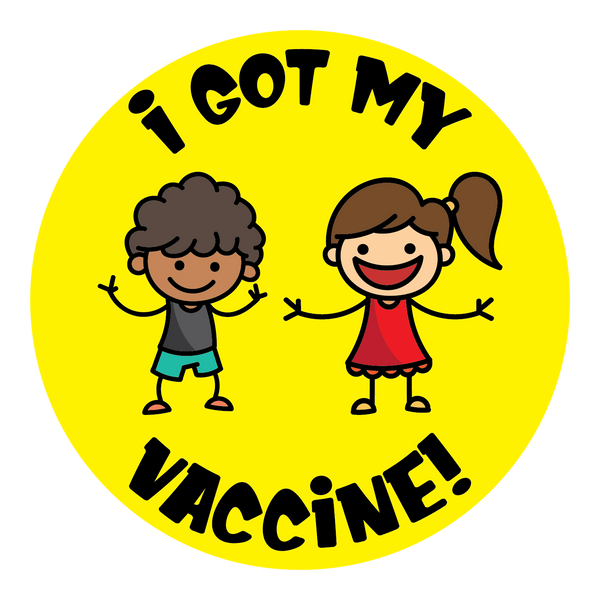 "Vaccinated" Adhesive Durable Vinyl Sticker Pack- 1x1”