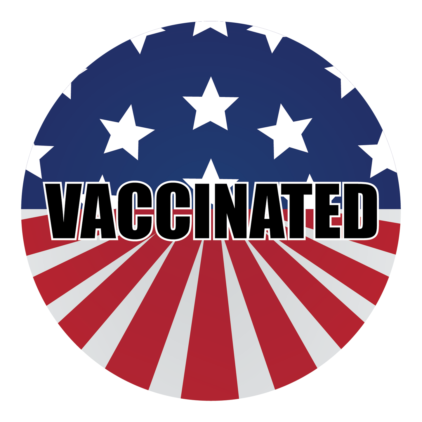 "Vaccinated" Adhesive Durable Vinyl Sticker Pack- 1x1”