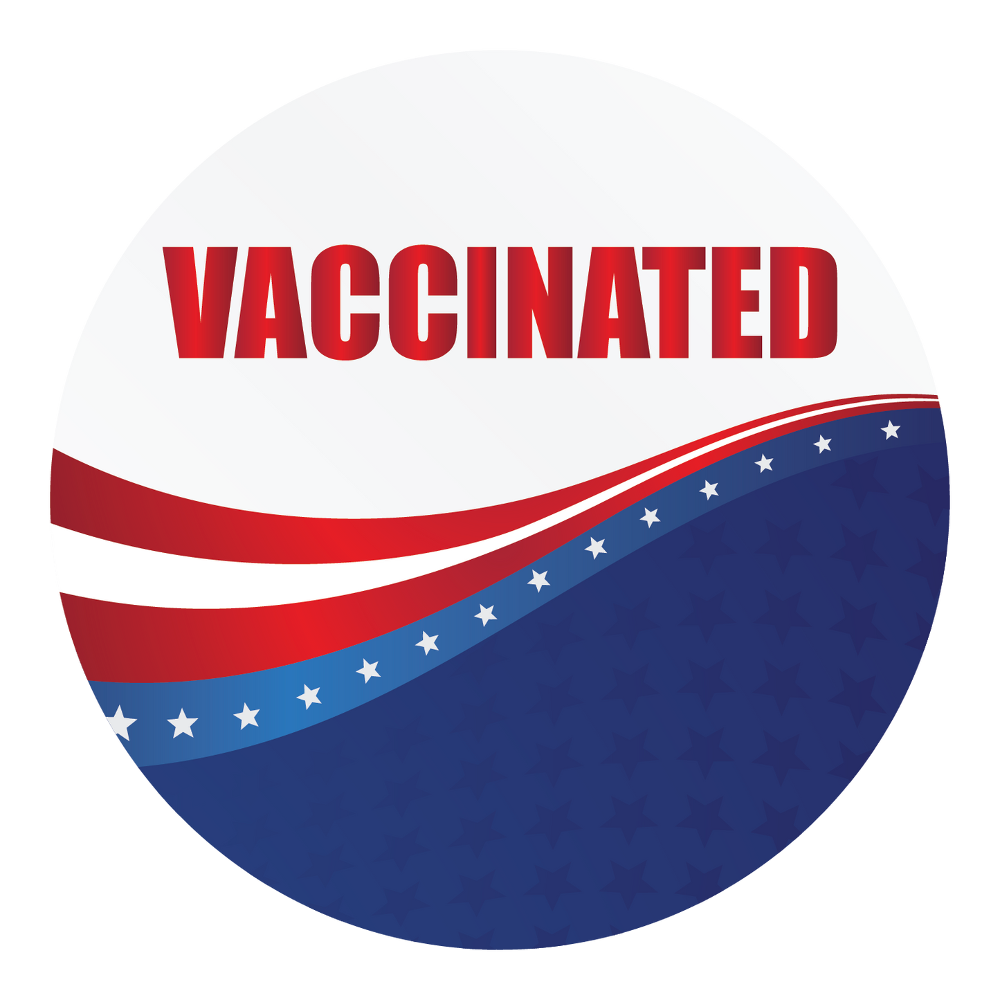 "Vaccinated" Adhesive Durable Vinyl Sticker Pack- 1x1”