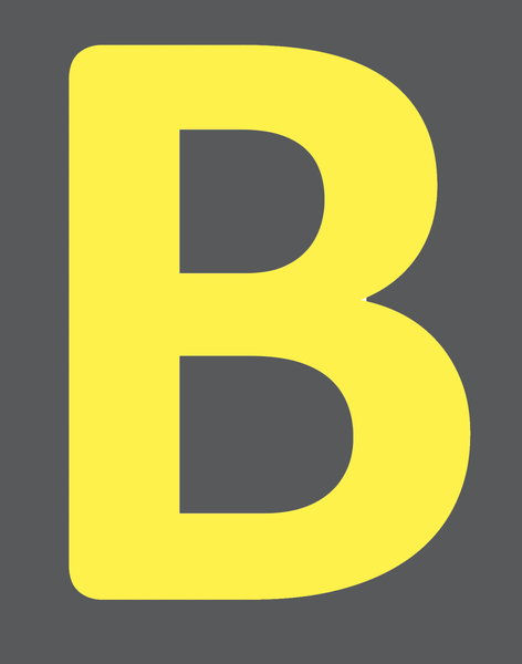 Alphabet Single Letters- B