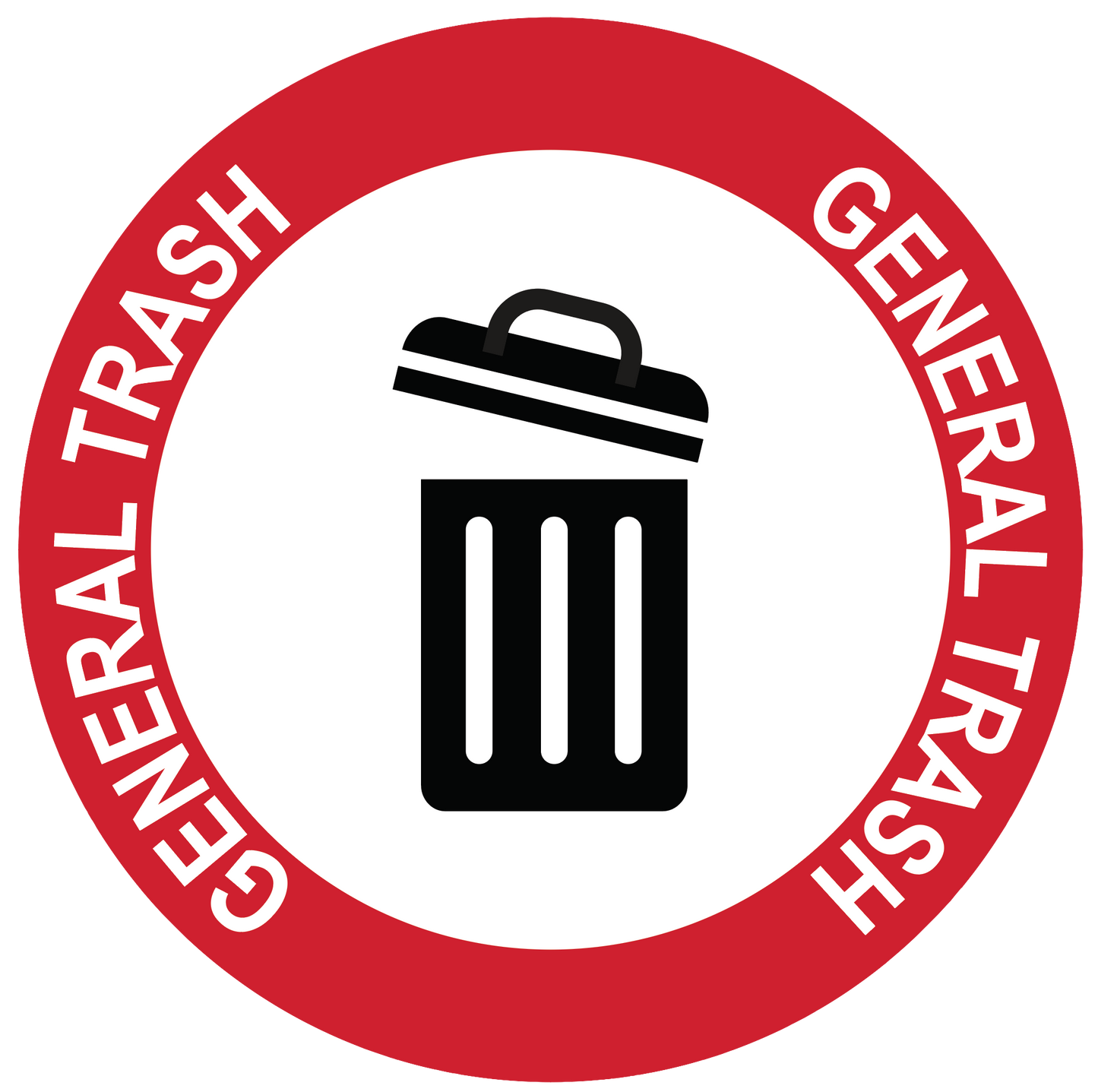 "General Trash" Durable Matte Laminated Vinyl Floor Sign- Various Sizes Available