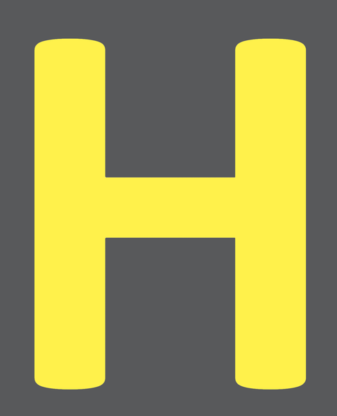 Alphabet Single Letters- H