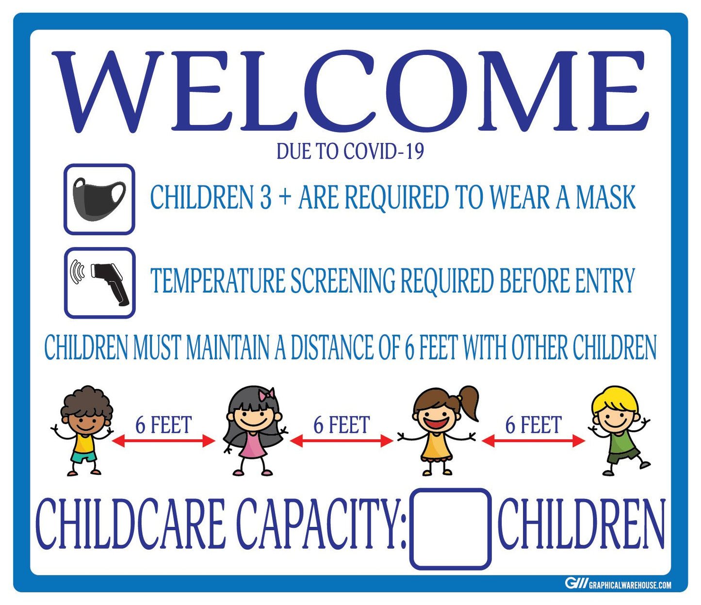 Childcare COVID-19 (Coronavirus) Guidelines- Adhesive Durable Vinyl Decal- Various Sizes/Colors Available