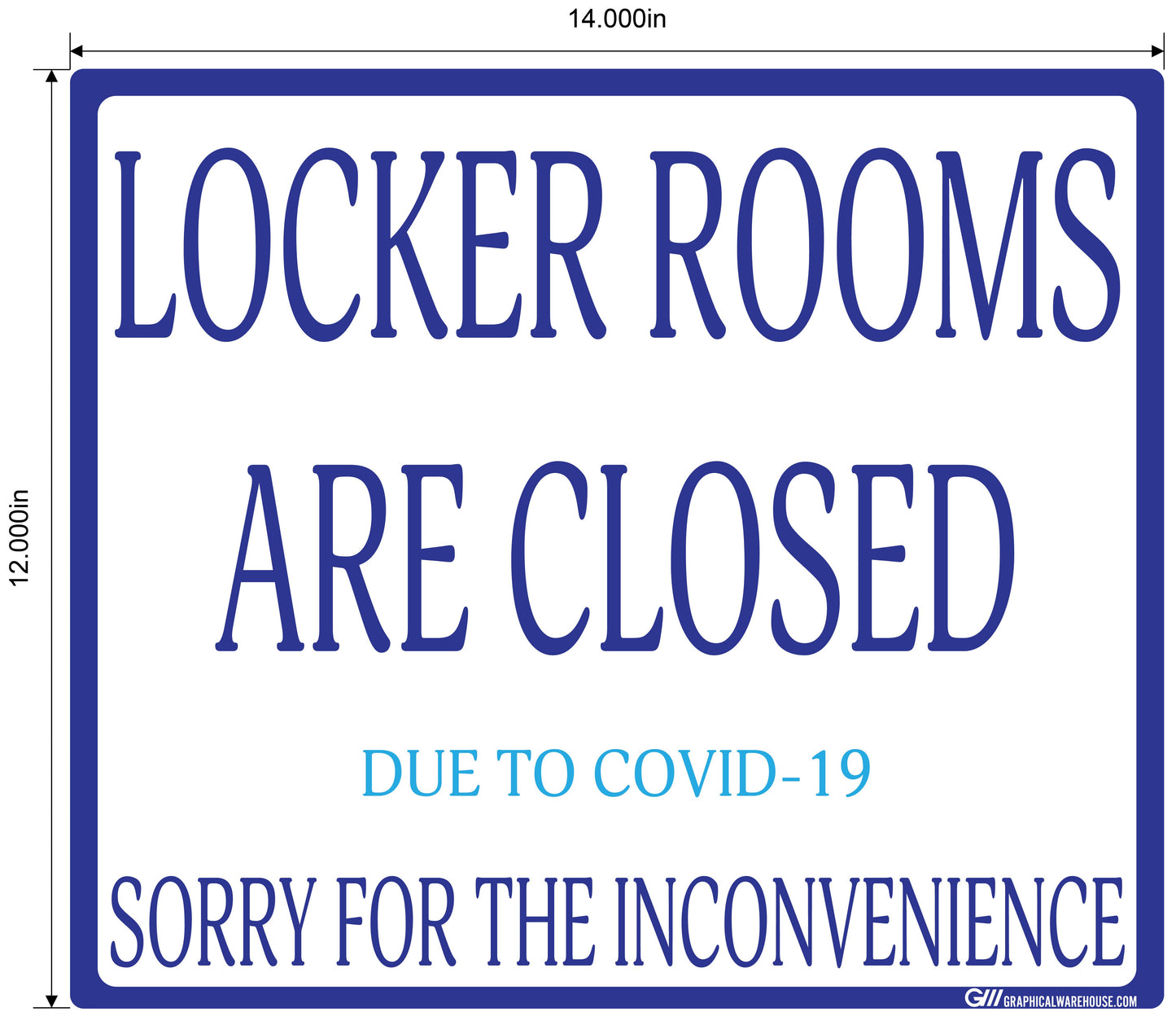 "Locker Rooms are Closed" Gym, Adhesive Durable Vinyl Decal- Various Sizes/Colors Available