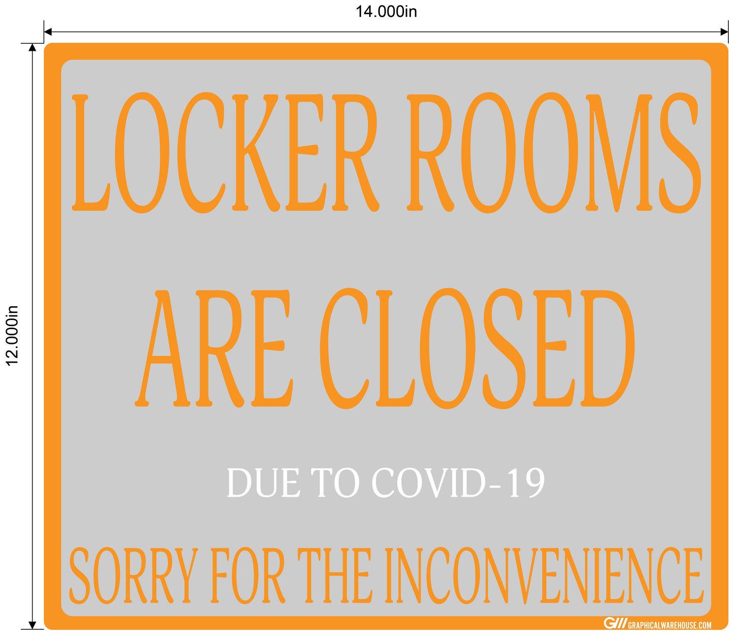 "Locker Rooms are Closed" Gym, Adhesive Durable Vinyl Decal- Various Sizes/Colors Available