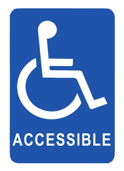 "Handicap Accessible" Polystyrene Sign