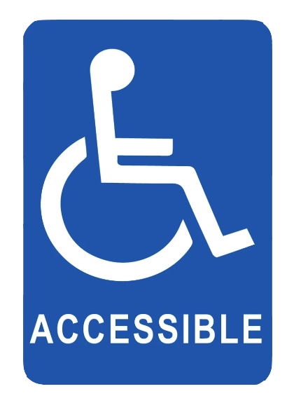 "Handicap Accessible" Laminated Aluminum Sign