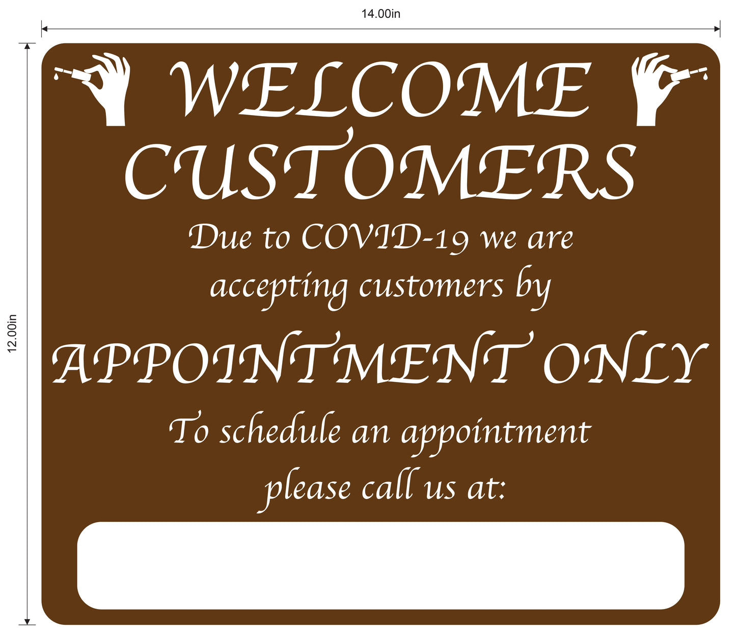 Nail Salon “By Appointment Only” Adhesive Durable Vinyl Decal- Various Colors Available- 14x12”