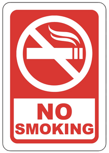 "No Smoking" Polystyrene Sign