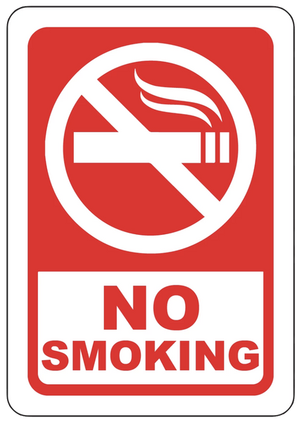 "No Smoking" Polystyrene Sign