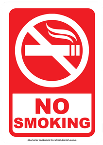 "No Smoking" Laminated Aluminum Sign